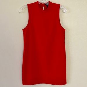Bright Red high neck tank dress